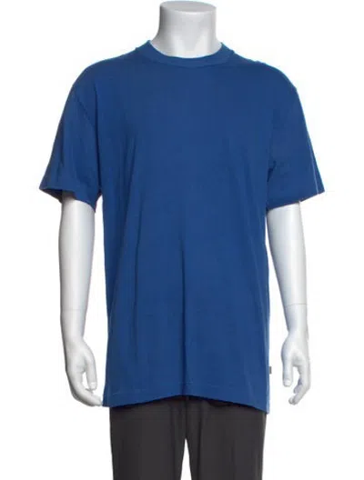 Pre-owned Jjjjound Crew Neck Short Sleeve T-shirt In Blue
