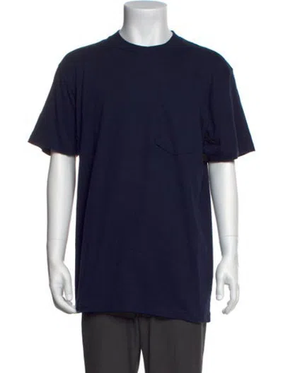 Pre-owned Jjjjound Crew Neck Short Sleeve T-shirt In Blue