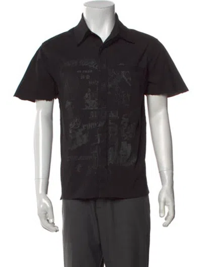 Pre-owned Jjjjound Graphic Print Short Sleeve Shirt In Black