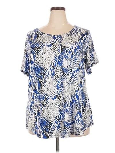 Pre-owned Jm Collection Short Sleeve T-shirt In Blue