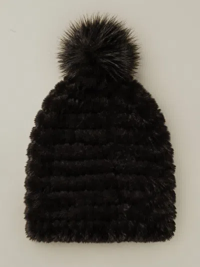 J.mclaughlin Women's Loulou Faux Fur Beanie Black