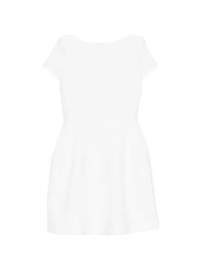 Jnby Boat-neck Mini Dress In White