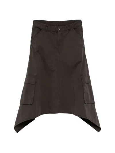 Jnby Deconstructed Midi Skirt In Black