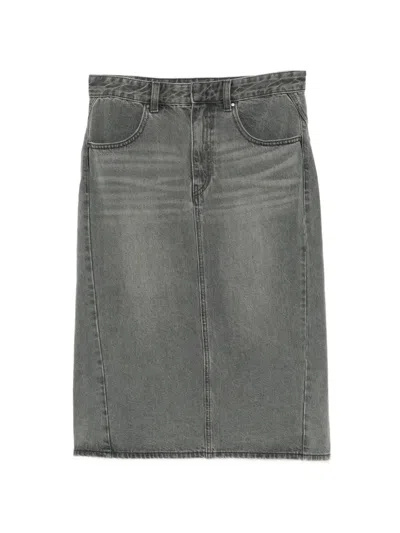 Jnby Denim Midi Skirt In Black