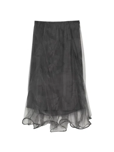 Jnby Layered Midi Skirt In Black