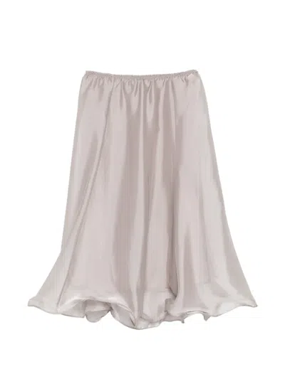 Jnby Layered Midi Skirt In Gray