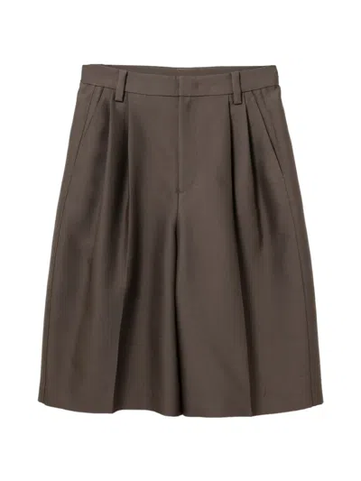 Jnby Pleated Shorts In Brown