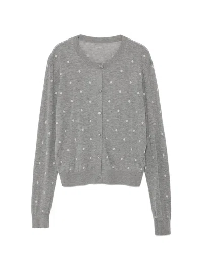 Jnby Polka-dot Cardigan In Multi