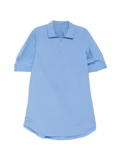 Jnby Poplin Mini Dress In Blue