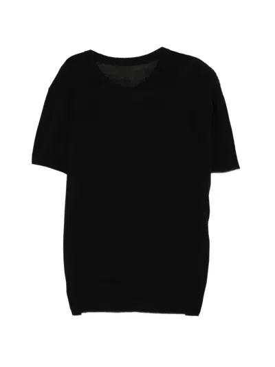 Jnby Short-sleeve Knit Top In Black