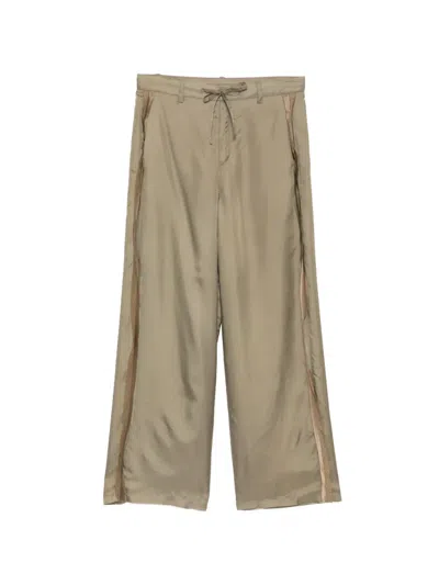 Jnby Side-panelled Trousers In Burgundy