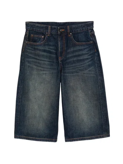 Jnby Vintage Wash Distressed Shorts In Blue