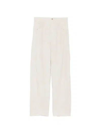 Jnby Wide-leg Linen Trousers In Multi