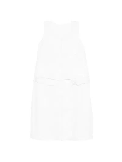 Jnby Zipped Midi Dress In White