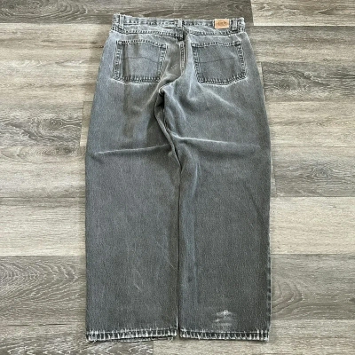 Pre-owned Jnco X Straight Faded Crazy Vintage Y2k Canyoyn Tiger Blues Faded Black Wide Leg