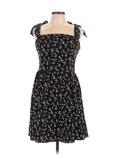 Pre-owned Joa Casual Dress In Black