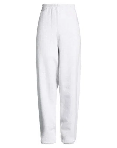 Joah Brown Woman Pants Light Grey Size M/l Cotton, Polyester In Gray