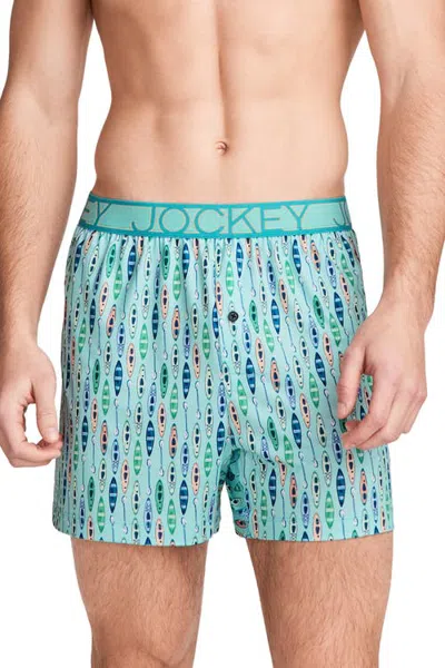 Jockey Active Microfiber 4.5" Boxer In Green