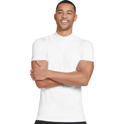 Jockey Cotton Stretch Mock Neck Tee In White