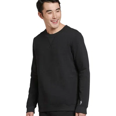 Jockey Lightweight Cotton Blend Fleece Crew Sweatshirt In Black