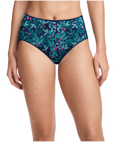 Jockey No Panty Line Promise Hip Brief Underwear 1372, Extended Sizes In Green