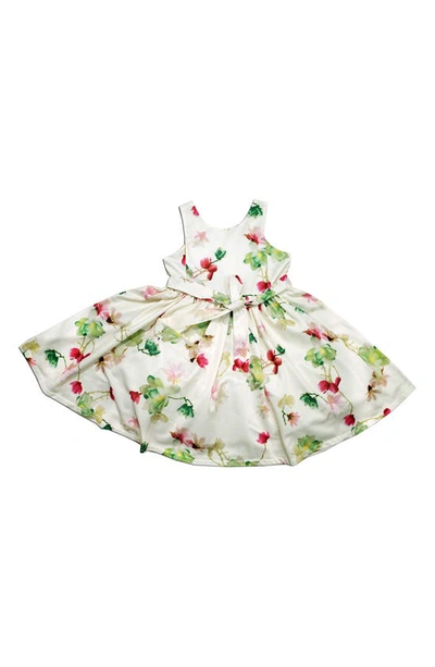 Joe-ella Kids' Floral Dress In White