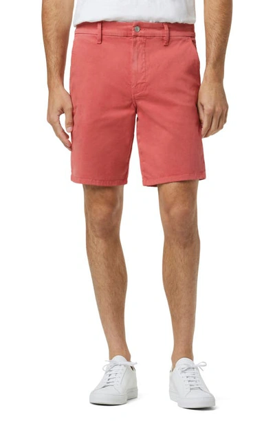 Joe's The Brixton Slim Straight Shorts In Mineral Red