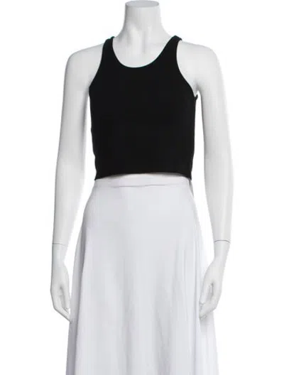 Pre-owned John Elliott Crew Neck Sleeveless Crop Top In Black