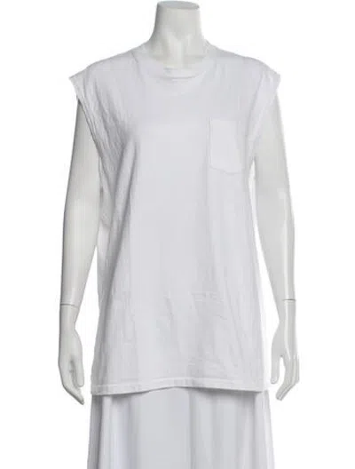 Pre-owned John Elliott Crew Neck Sleeveless T-shirt In White