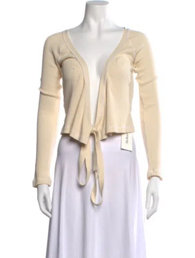 Pre-owned John Elliott V-neck Long Sleeve Top In Neutrals