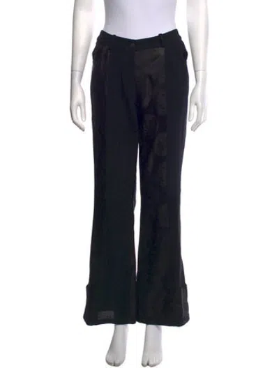Pre-owned John Galliano Vintage Flared Pants In Black