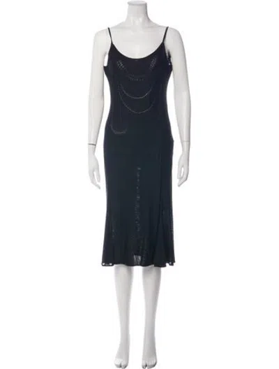 Pre-owned John Galliano Vintage Midi Length Dress In Black
