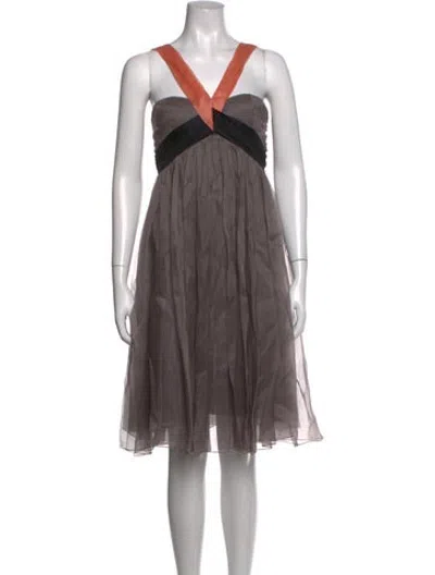 Pre-owned John Galliano Vintage Mini Dress In Grey