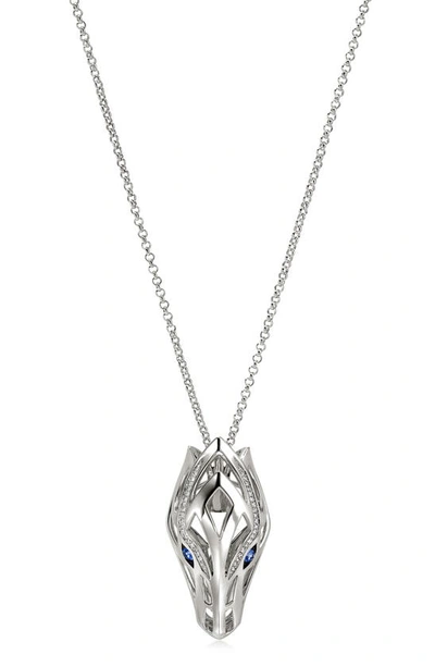 John Hardy Naga Long Pendant Necklace In Metallic