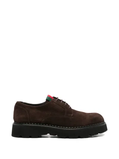 John Harrison Suede Derby Shoes In Multi