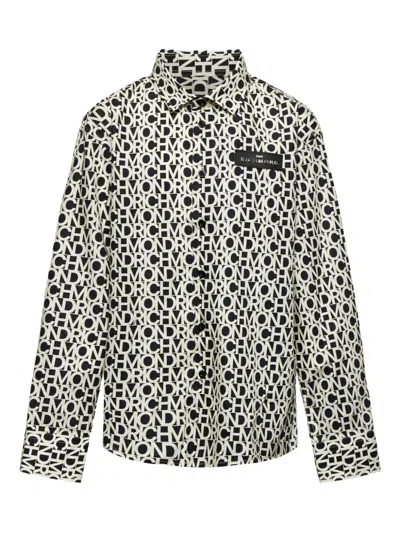 John Richmond Junior Kids' Lettering Patch Shirt In White