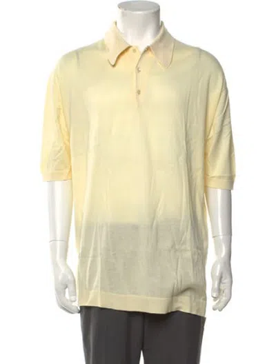 Pre-owned John Smedley Short Sleeve Shirt In Yellow