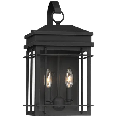 John Timberland Rotherfield 17" High Textured Black Outdoor Wall Light