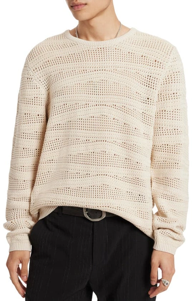 John Varvatos Betrand Wave Pattern Sweater In Hemp