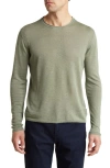 John Varvatos Lex Linen Blend Slub Sweater In Legume