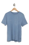 John Varvatos Marble Wash Cotton Crewneck T-shirt In Dutch Blue