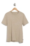 John Varvatos Marble Wash Cotton Crewneck T-shirt In Almond