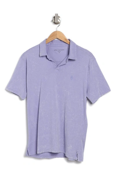 John Varvatos Marble Wash Cotton Polo In Antique Purple