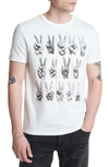 John Varvatos Peace Hands Graphic T-shirt In Salt