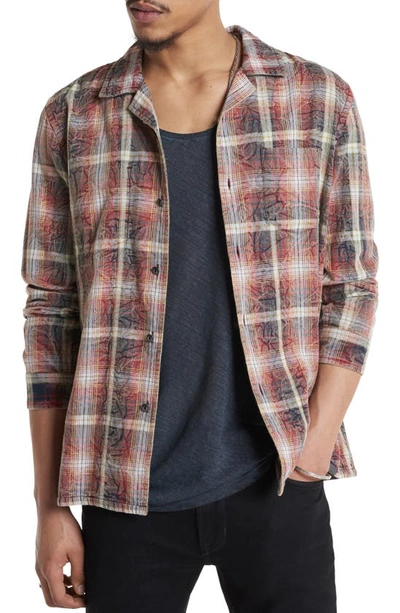 John Varvatos Stanton Reversible Long Sleeve Button-up Shirt In Multi