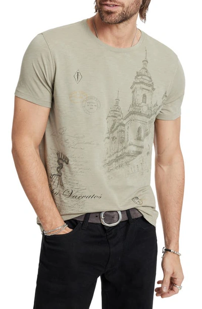 John Varvatos Travelers Cotton Graphic T-shirt In Spruce