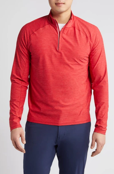 Johnnie-o Baird Quarter Zip Performance Pullover In Paprika