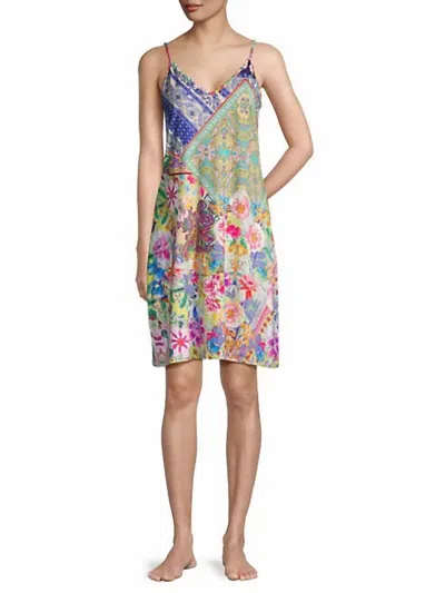 Johnny Was Patchwork Printed Nightgown In Talavera In Multi