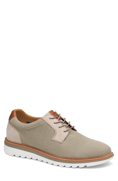 Johnston & Murphy Braydon Knit Plain Toe Derby In Taupe