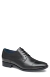 Johnston & Murphy Gibbons Cap Toe Derby In Black